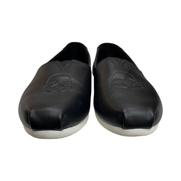 TOMS x Star Wars Darth Vader Black Leather Classic Slip Ons Women’s 8.5 - Picture 8 of 14
